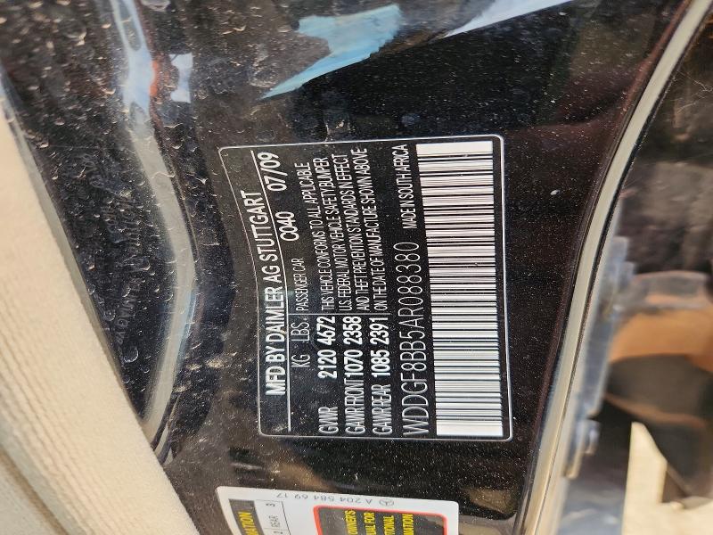 53415846 :رقم المزاد ، WDDGF8BB5AR088380 vin ، 2010 Mercedes-benz C مزاد بيع