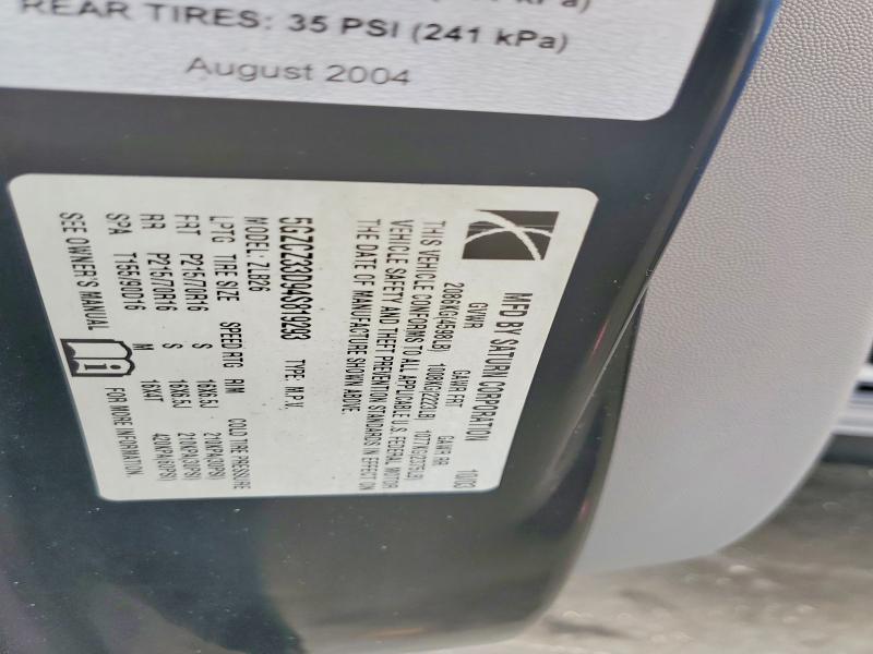 Aukcja sprzedaży 2004 Saturn Vue, vin: 5GZCZ33D94S819293, numer aukcji: 55039796