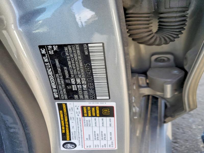Auction sale of the 2016 Mercedes-benz C, vin: 55SWF6EB1GU143975, lot number: 54692386