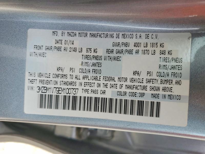 52154996 :رقم المزاد ، 3MZBM1V79EM100737 vin ، 2014 Mazda 3 مزاد بيع