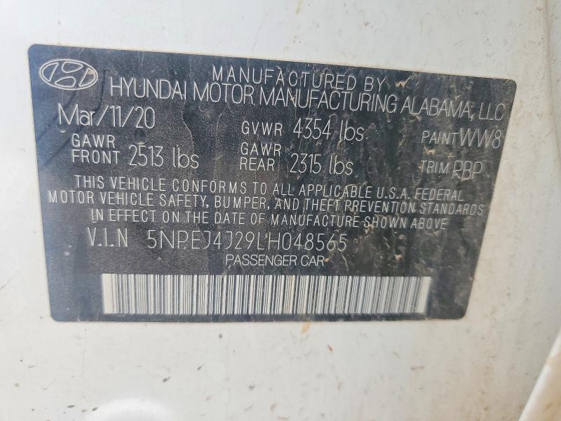 Продажа на аукционе авто 2020 Hyundai Sonata, vin: 5NPEJ4J29LH048565, номер лота: 54173896