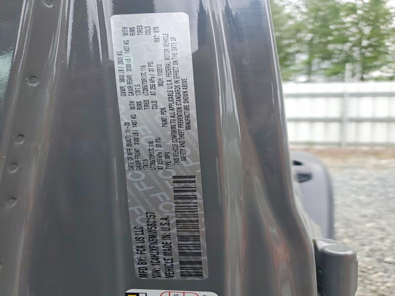 Продаж на аукціоні авто 2021 Jeep Wrangler Unlimited, vin: 1C4HJXFN6MW580157, номер лоту: 53090426