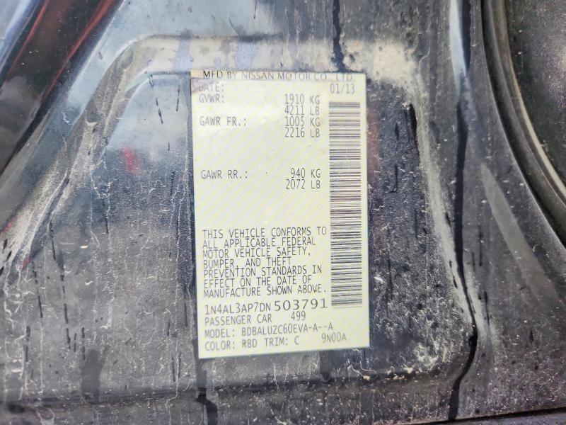 Продажа на аукционе авто 2013 Nissan Altima, vin: 1N4AL3AP7DN503791, номер лота: 53903996