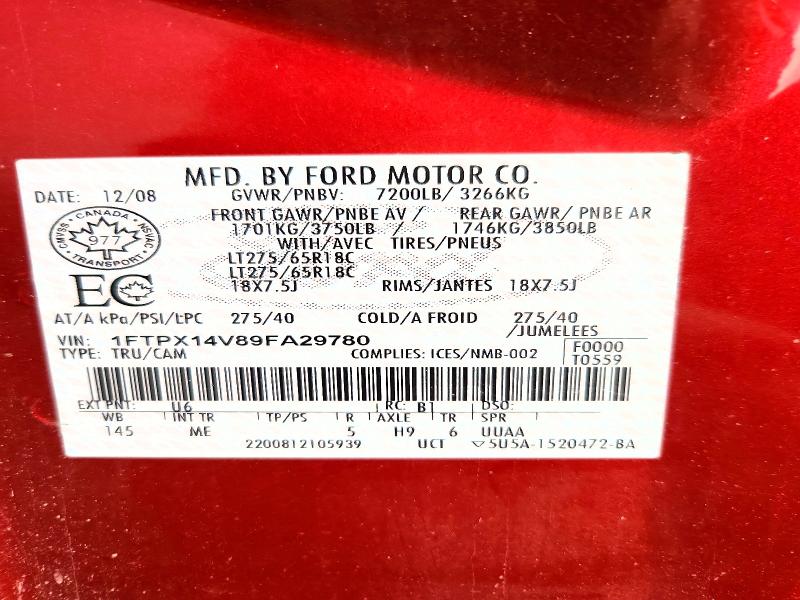 Продаж на аукціоні авто 2009 Ford F150, vin: 1FTPX14V89FA29780, номер лоту: 54058076