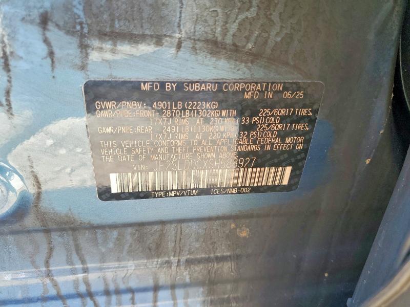 Продаж на аукціоні авто 2025 Subaru Forester, vin: JF2SLDDCXSH588927, номер лоту: 48838896