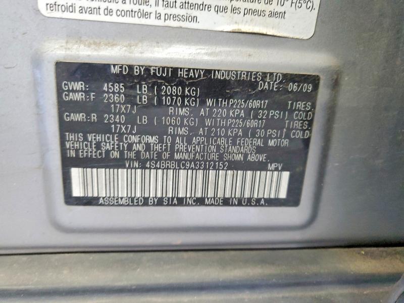 Продаж на аукціоні авто 2010 Subaru Outback, vin: 4S4BRBLC9A3312152, номер лоту: 52880866