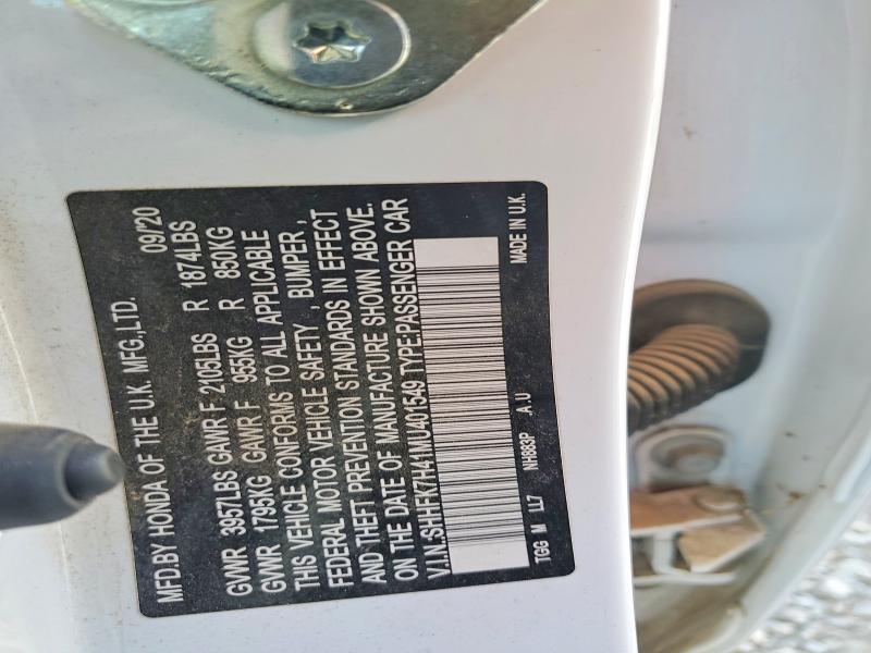 53832376 :رقم المزاد ، SHHFK7H41MU401549 vin ، 2021 Honda Civic مزاد بيع
