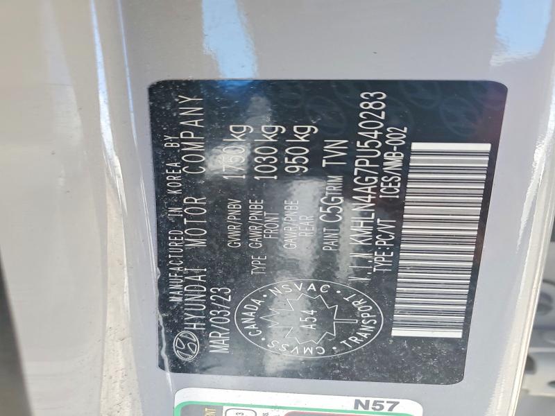 Продажа на аукционе авто 2023 Hyundai Elantra, vin: KMHLN4AG7PU540283, номер лота: 52315306