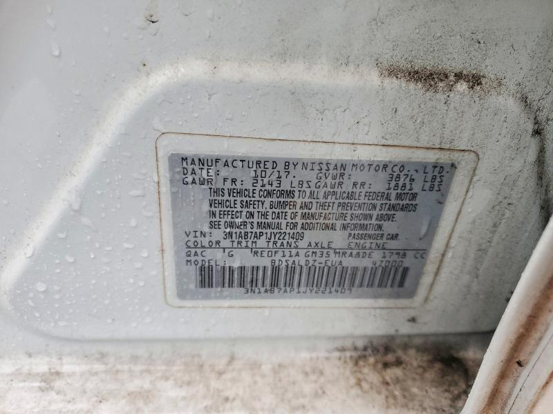 55125476 :رقم المزاد ، 3N1AB7AP1JY221409 vin ، 2018 Nissan Sentra مزاد بيع