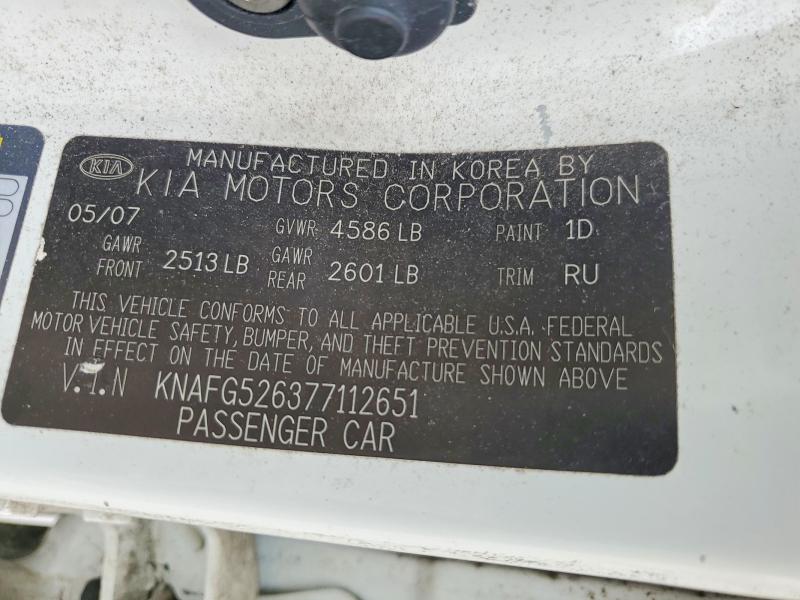 Продажа на аукционе авто 2007 Kia Rondo, vin: KNAFG526377112651, номер лота: 54670326