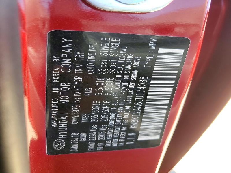 2018 Hyundai Kona მანქანა იყიდება აუქციონზე, vin: KM8K12AA6JU174038, აუქციონის ნომერი: 53115566
