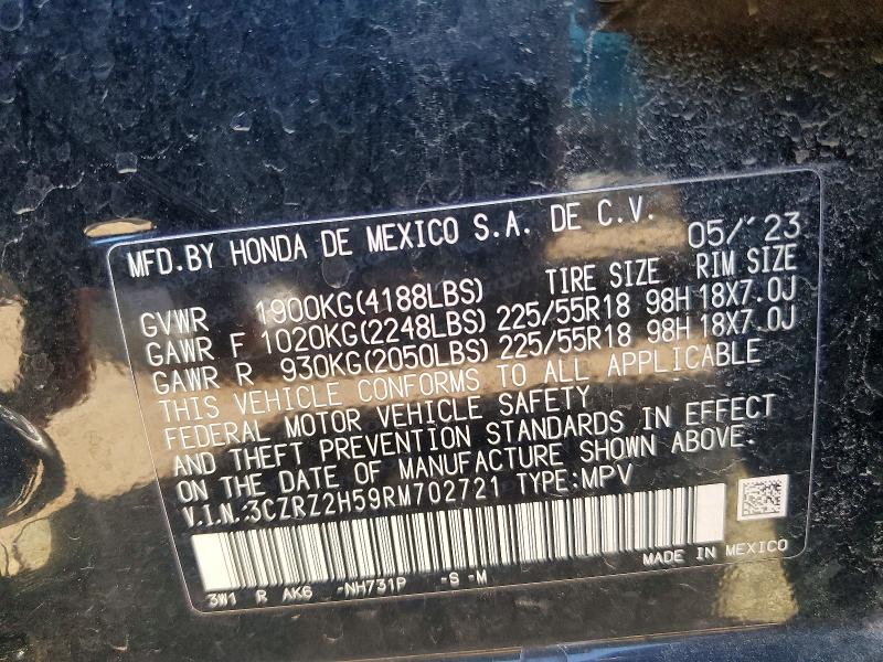 Продаж на аукціоні авто 2024 Honda Hr-v, vin: 3CZRZ2H59RM702721, номер лоту: 53314566