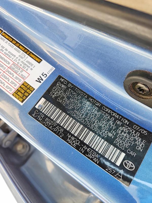 Aukcja sprzedaży 2005 Toyota Prius, vin: JTDKB20U753092439, numer aukcji: 47841906