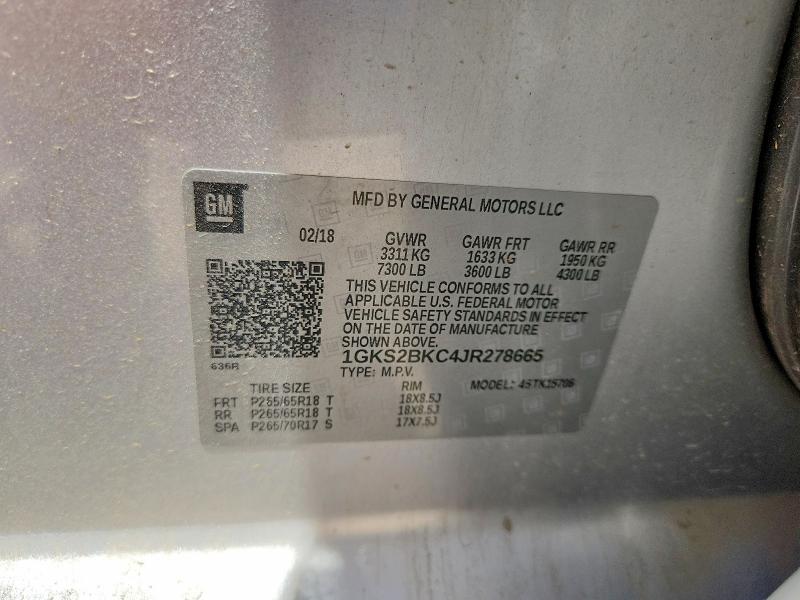 Продажа на аукционе авто 2018 Gmc Yukon, vin: 1GKS2BKC4JR278665, номер лота: 51716716