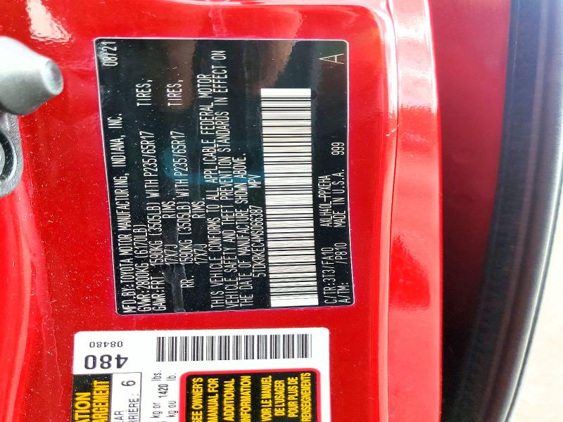 Aukcja sprzedaży 2021 Toyota Sienna, vin: 5TDKRKEC4MS066387, numer aukcji: 53539346