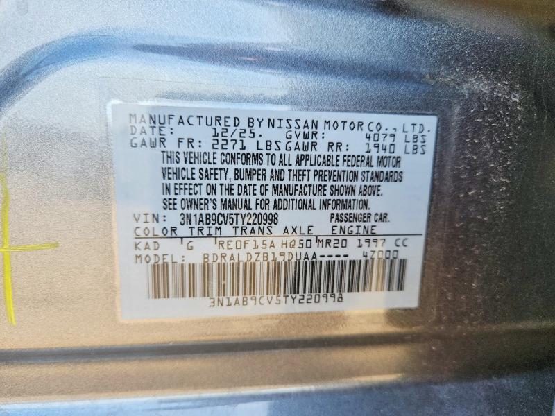 Aukcja sprzedaży 2026 Nissan Sentra, vin: 3N1AB9CV5TY220998, numer aukcji: 55423626