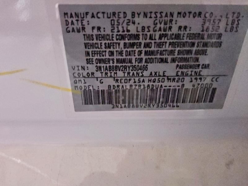 Продажа на аукционе авто 2024 Nissan Sentra, vin: 3N1AB8BV2RY350466, номер лота: 55502376