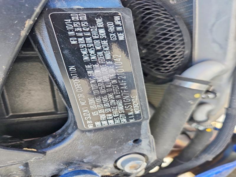 2015 Suzuki Gsx-r600 მანქანა იყიდება აუქციონზე, vin: JS1GN7FA4F2101042, აუქციონის ნომერი: 54812686