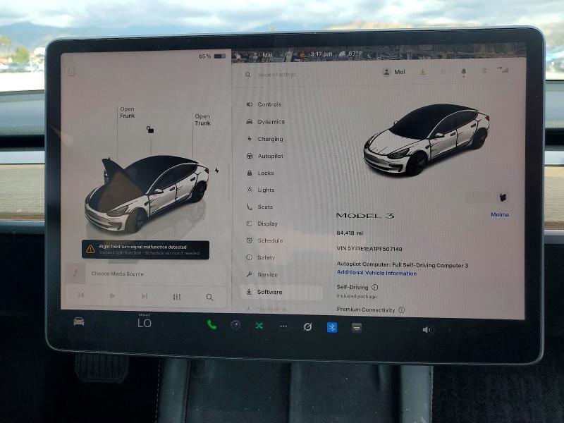 Продажа на аукционе авто 2023 Tesla Model 3, vin: 5YJ3E1EA1PF507149, номер лота: 52526526