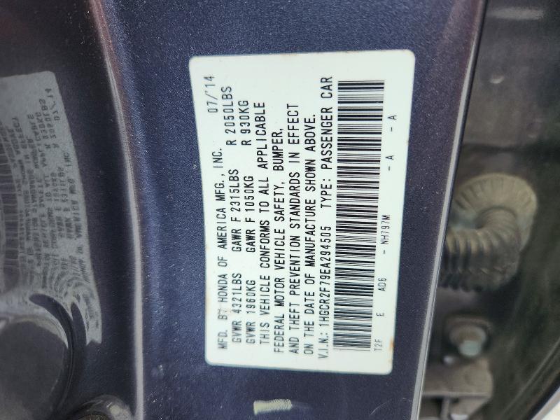Aukcja sprzedaży 2014 Honda Accord, vin: 1HGCR2F79EA294505, numer aukcji: 54147366