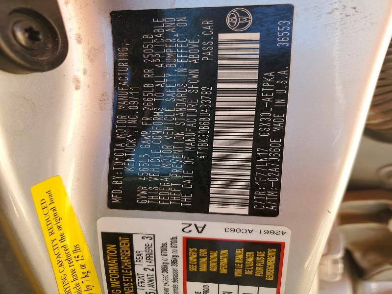 2011 Toyota Avalon მანქანა იყიდება აუქციონზე, vin: 4T1BK3DB6BU433782, აუქციონის ნომერი: 52703596