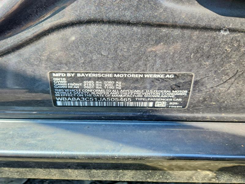 Продаж на аукціоні авто 2018 Bmw 320, vin: WBA8A3C51JA505465, номер лоту: 55029996