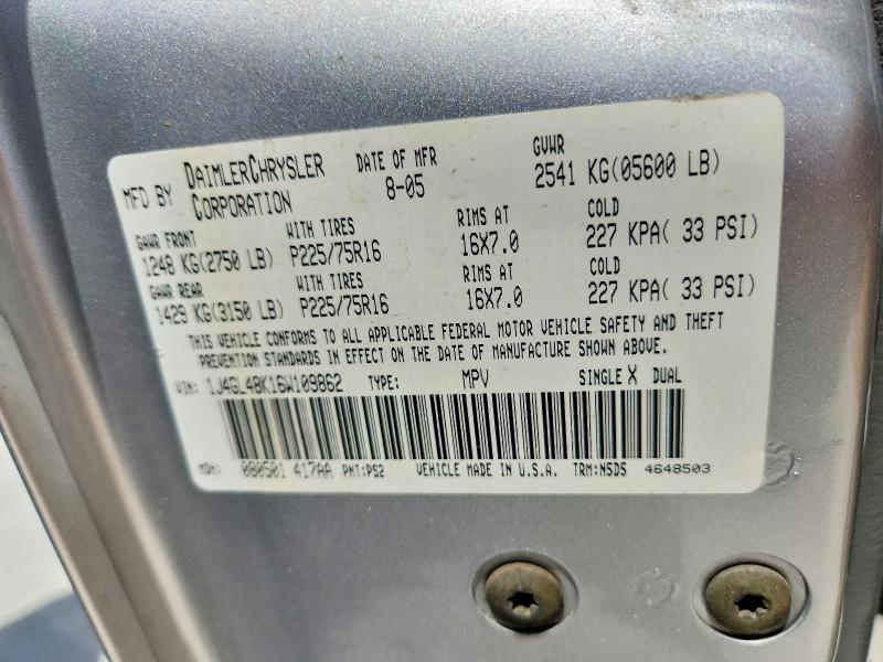 51850136 :رقم المزاد ، 1J4GL48K16W109862 vin ، 2006 Jeep Liberty مزاد بيع