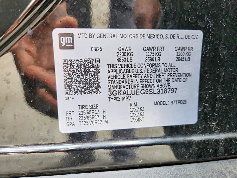 Aukcja sprzedaży 2025 Gmc Terrain, vin: 3GKALUEG9SL318797, numer aukcji: 54828356