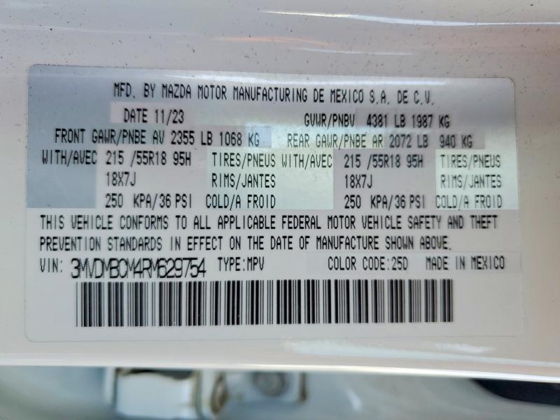Продажа на аукционе авто 2024 Mazda Cx-30, vin: 3MVDMBCM4RM629754, номер лота: 53898886