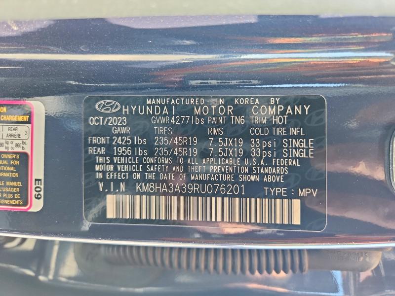 53134276 :رقم المزاد ، KM8HA3A39RU076201 vin ، 2024 Hyundai Kona مزاد بيع