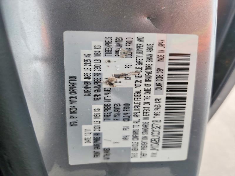 2012 Mazda 5 მანქანა იყიდება აუქციონზე, vin: JM1CW2BLXC0132718, აუქციონის ნომერი: 54287596