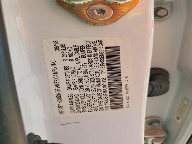 Продаж на аукціоні авто 2019 Acura Tlx, vin: 19UUB1F58KA001738, номер лоту: 53364446
