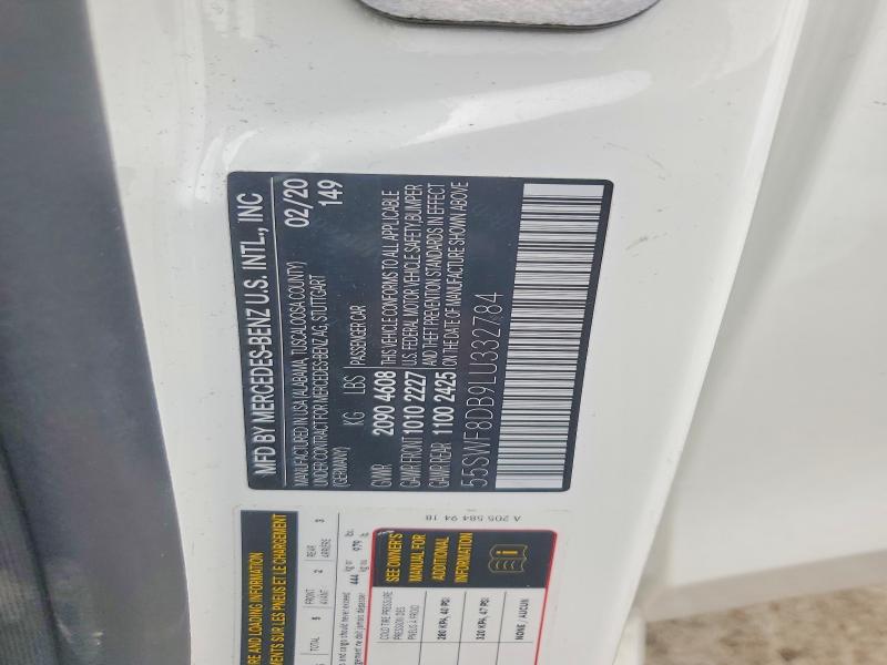Продаж на аукціоні авто 2020 Mercedes-benz C, vin: 55SWF8DB9LU332784, номер лоту: 52577486