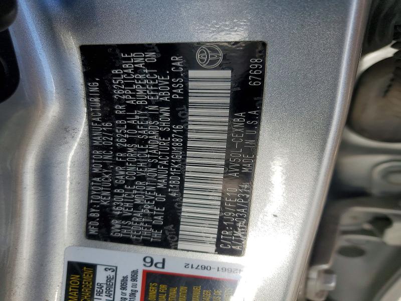 Aukcja sprzedaży 2016 Toyota Camry Hybrid, vin: 4T1BD1FK1GU188716, numer aukcji: 53438666