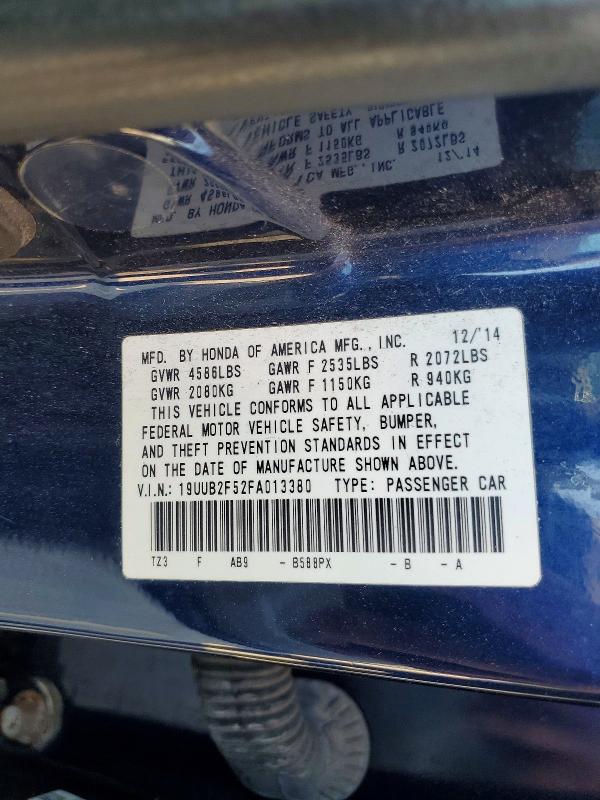 Aukcja sprzedaży 2015 Acura Tlx, vin: 19UUB2F52FA013380, numer aukcji: 54168826