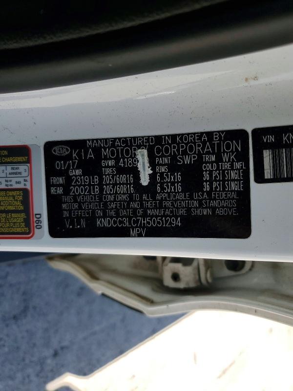 Aukcja sprzedaży 2017 Kia Niro, vin: KNDCC3LC7H5051294, numer aukcji: 53447146