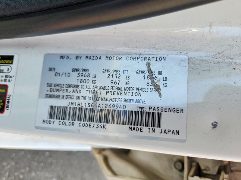 54137556 :رقم المزاد ، JM1BL1SG4A1269940 vin ، 2010 Mazda 3 مزاد بيع
