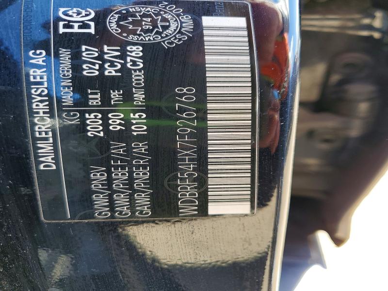 Aukcja sprzedaży 2007 Mercedes-benz C, vin: WDBRF54HX7F926768, numer aukcji: 53013966