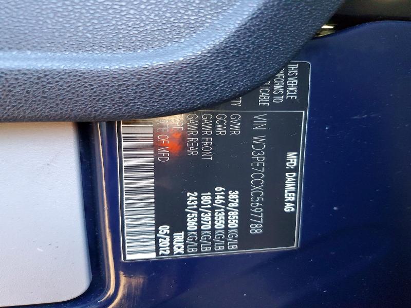 Aukcja sprzedaży 2012 Mercedes Benz Sprinter, vin: WD3PE7CCXC5697788, numer aukcji: 49460856