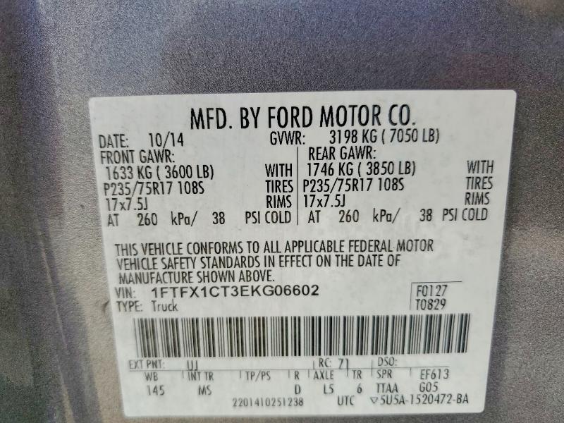 Aukcja sprzedaży 2014 Ford F150, vin: 1FTFX1CT3EKG06602, numer aukcji: 52899386
