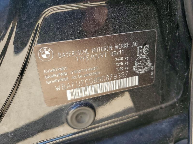 Продаж на аукціоні авто 2011 Bmw 535, vin: WBAFU7C58BC879387, номер лоту: 54800366