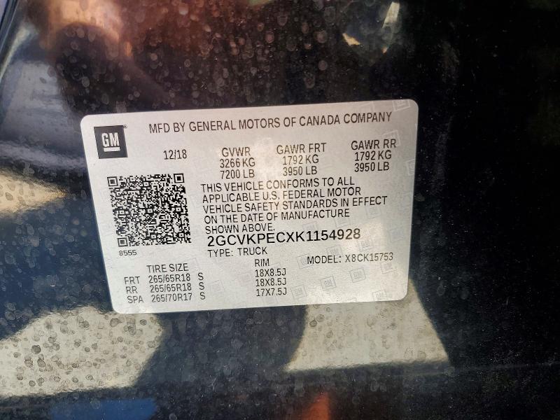 Продажа на аукционе авто 2019 Chevrolet Silverado Ld, vin: 2GCVKPECXK1154928, номер лота: 52960416