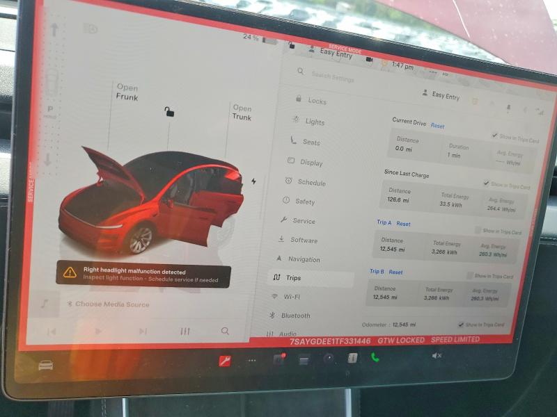 52040396 :رقم المزاد ، 7SAYGDEE1TF331446 vin ، 2026 Tesla Model Y مزاد بيع