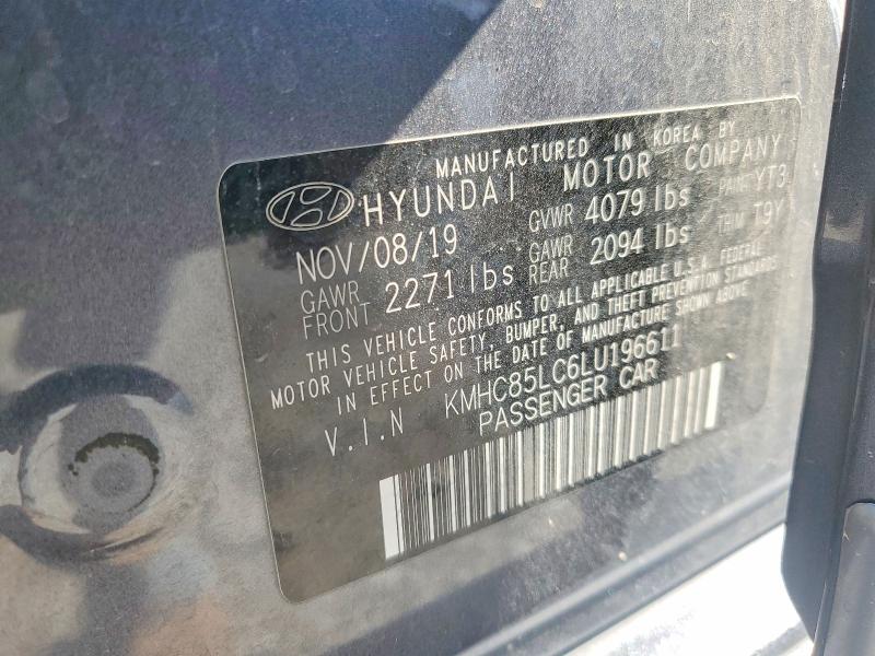 Продажа на аукционе авто 2020 Hyundai Ioniq, vin: KMHC85LC6LU196611, номер лота: 53754476