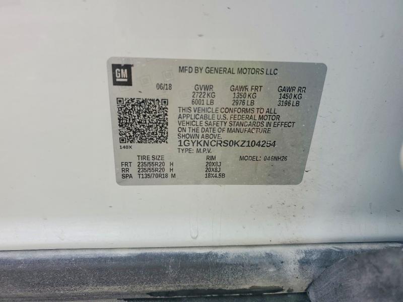 Aukcja sprzedaży 2019 Cadillac Xt5, vin: 1GYKNCRS0KZ104254, numer aukcji: 52045266