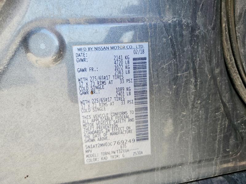 Aukcja sprzedaży 2018 Nissan Rogue, vin: 5N1AT2MV0JC769249, numer aukcji: 55030696