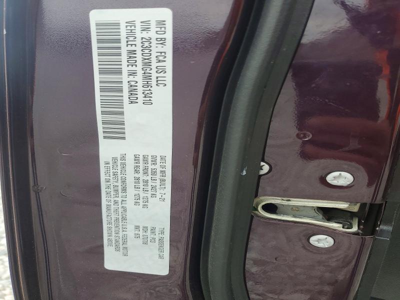 2021 Dodge Charger მანქანა იყიდება აუქციონზე, vin: 2C3CDXMG4MH613410, აუქციონის ნომერი: 52060966