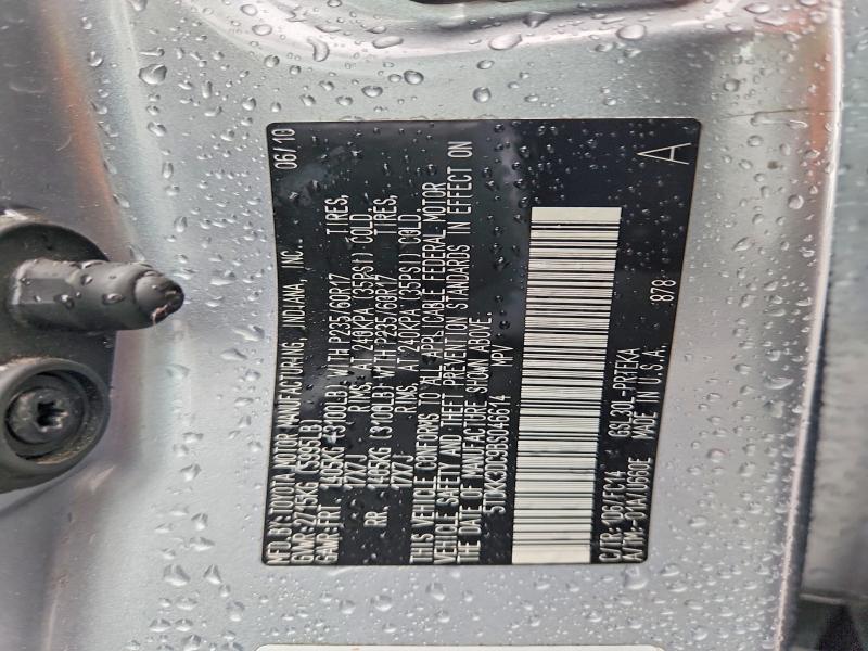 2011 Toyota Sienna მანქანა იყიდება აუქციონზე, vin: 5TDKK3DC9BS046614, აუქციონის ნომერი: 54666166