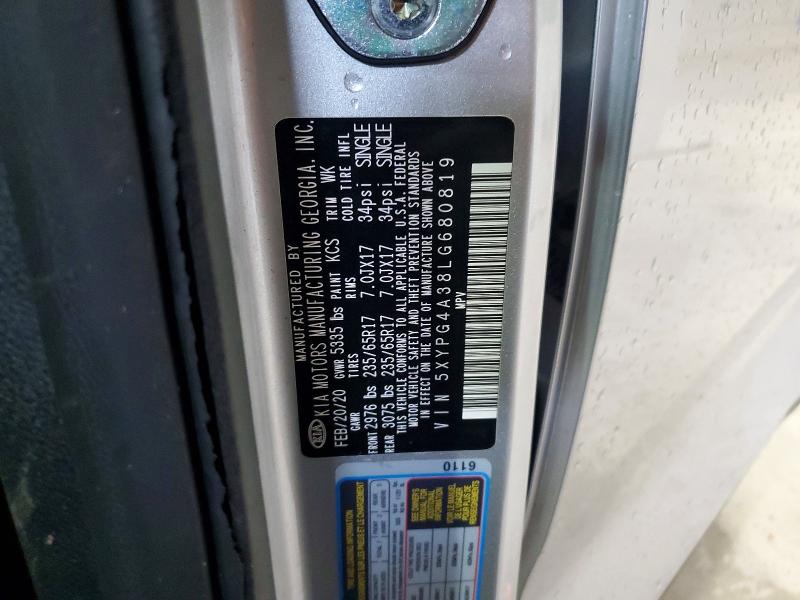 Aukcja sprzedaży 2020 Kia Sorento, vin: 5XYPG4A38LG680819, numer aukcji: 53133166