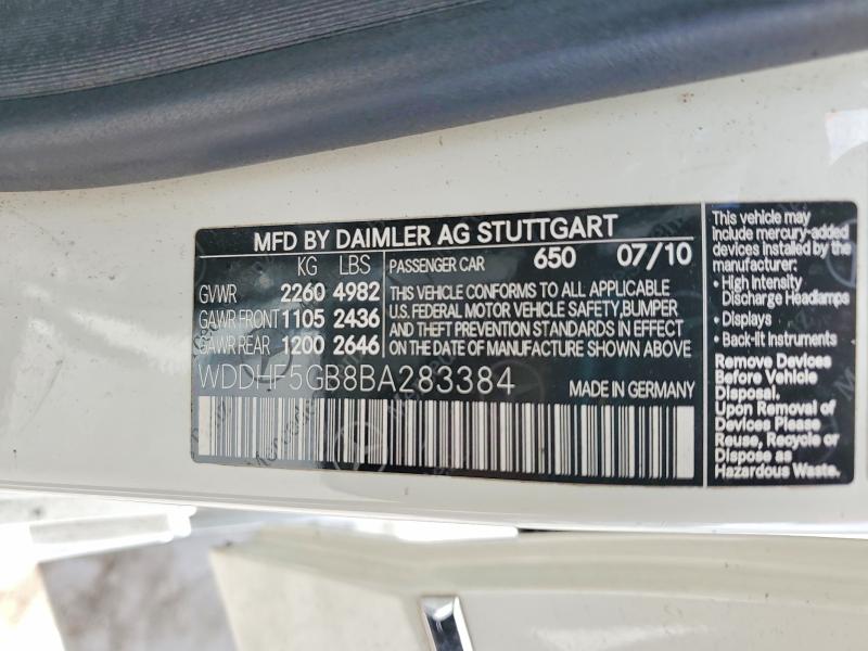 53894726 :رقم المزاد ، WDDHF5GB8BA283384 vin ، 2011 Mercedes-benz E مزاد بيع